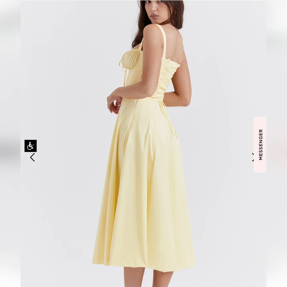 House of CB Carmen Buttercup Bustier Sundress - Picture 2 of 16